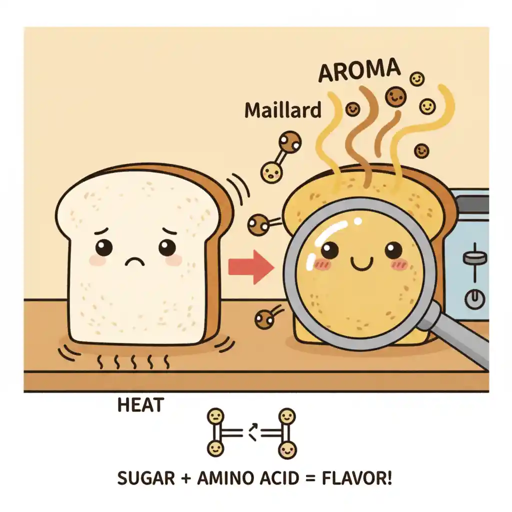 The Brown Magic: Why does toasted bread taste better?