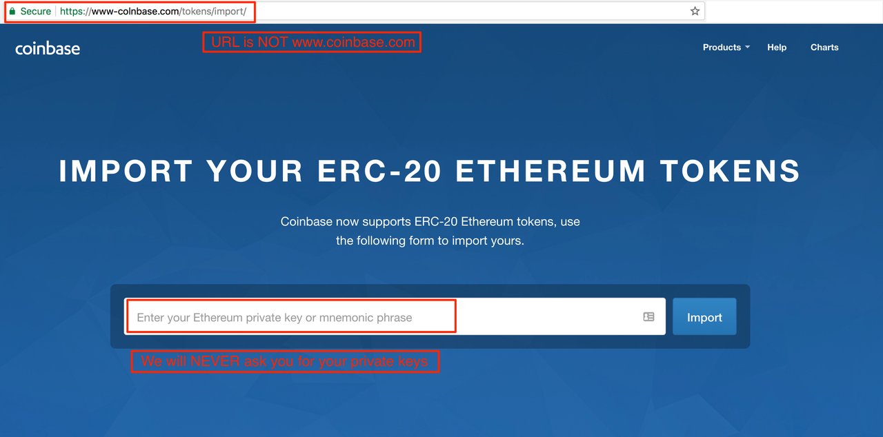 Image of sample pharming attack based on private key. (Source: X)