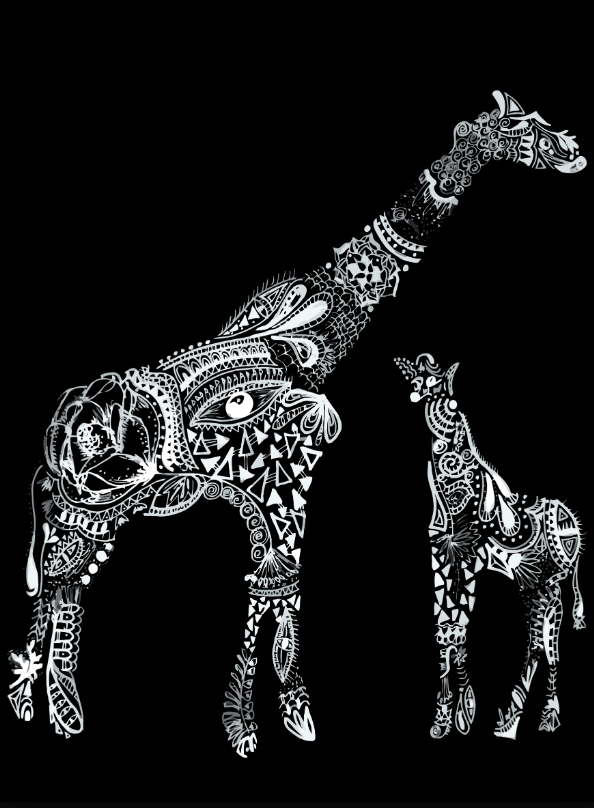 Black Maori Giraffes