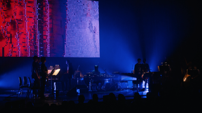 A triptych of films supporting Lageos, performed by Actress + London Contemporary Orchestra at The Barbican (2016)