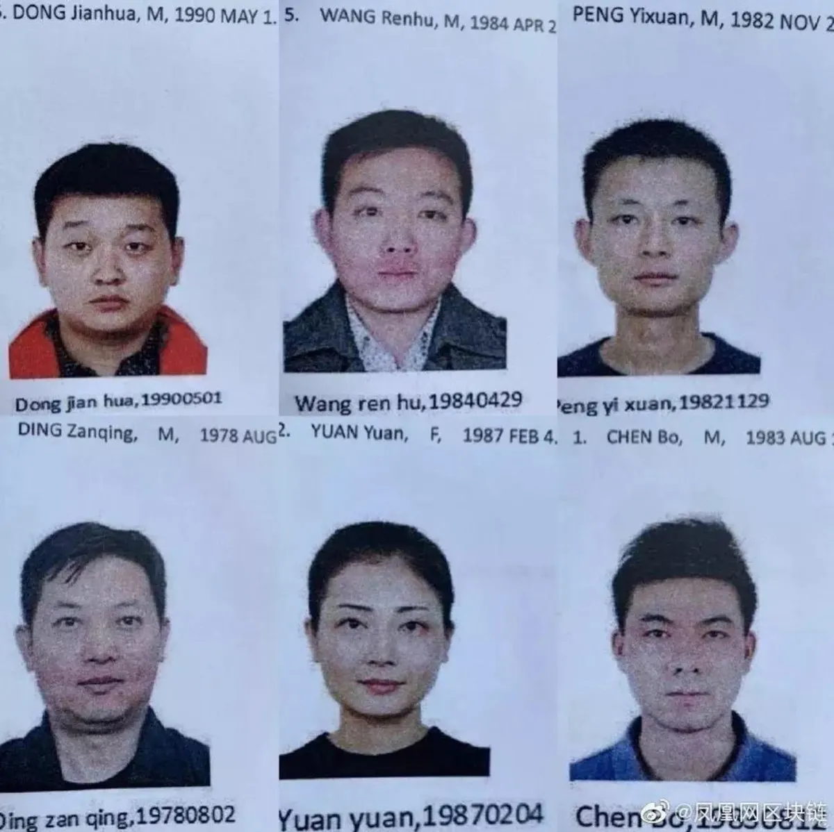 A grid of six photos shows the faces of the individuals arrested for their involvement in the PlusToken Ponzi scheme, a massive cryptocurrency fraud that deceived investors out of billions. Source: How the PlusToken Scam Absconded With Over 1 Percent of the Bitcoin Supply, Bitcoin Magazine.