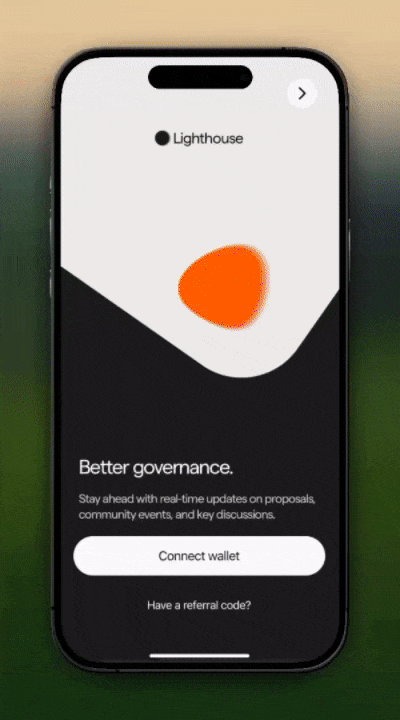 Log in with any compatible mobile wallet.