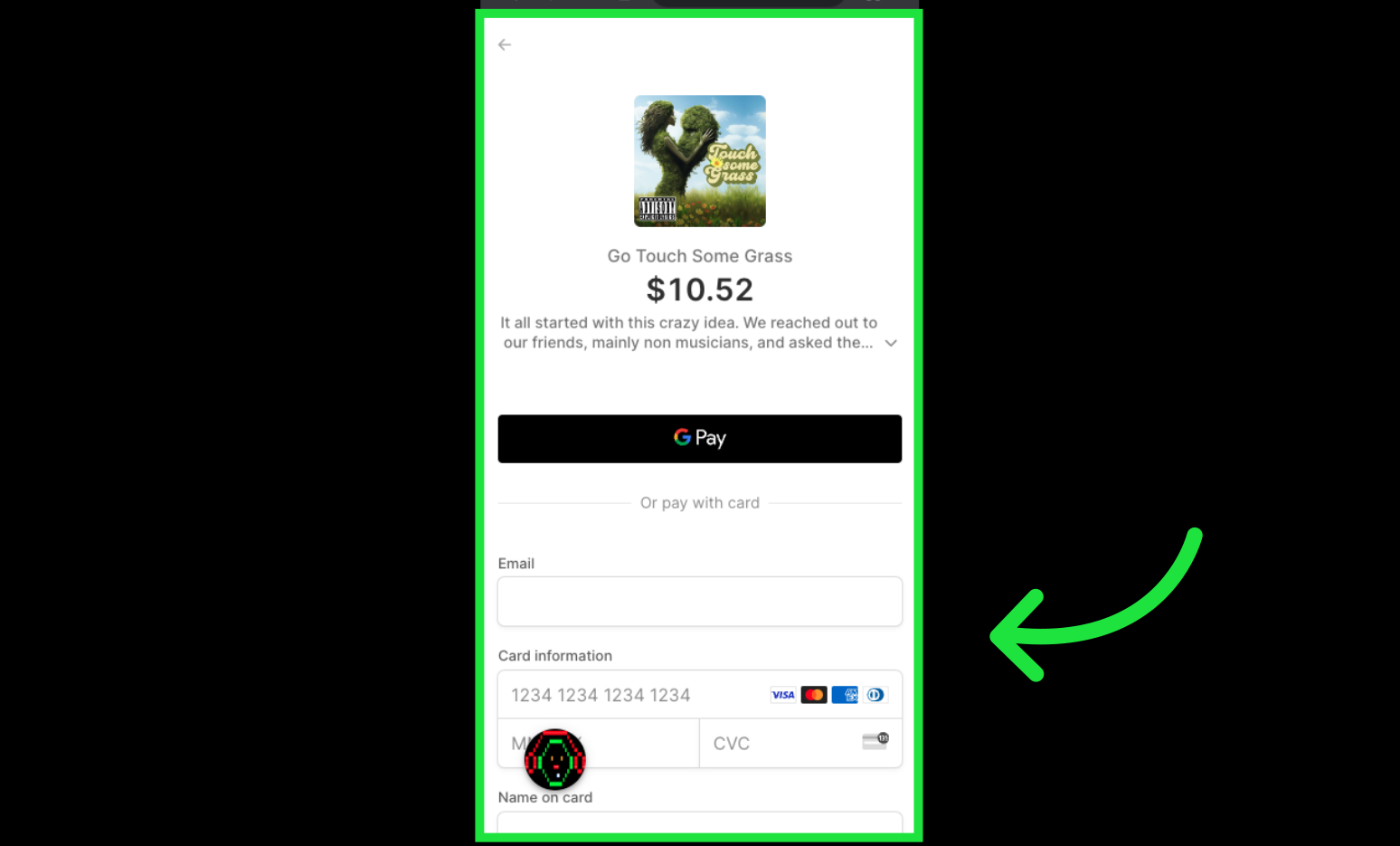 Use Google Pay, Apple Pay, or enter credit card details