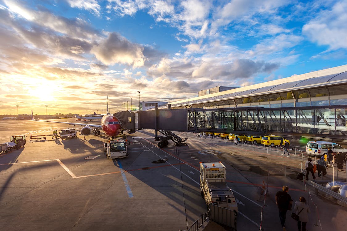 Free Red Airplane Stock Photo