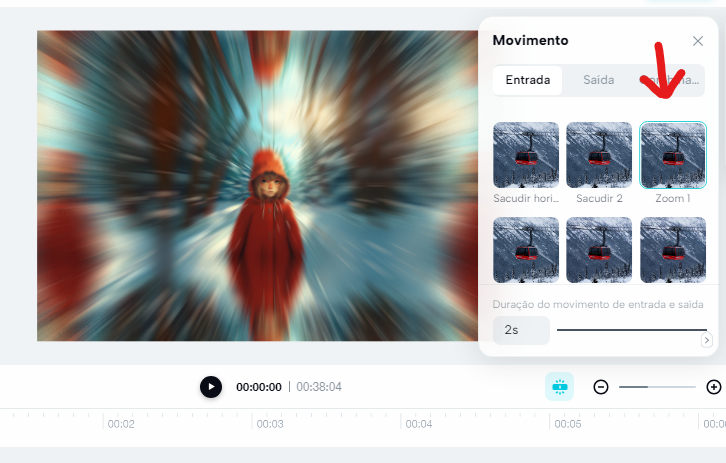 Zoom entry animation
