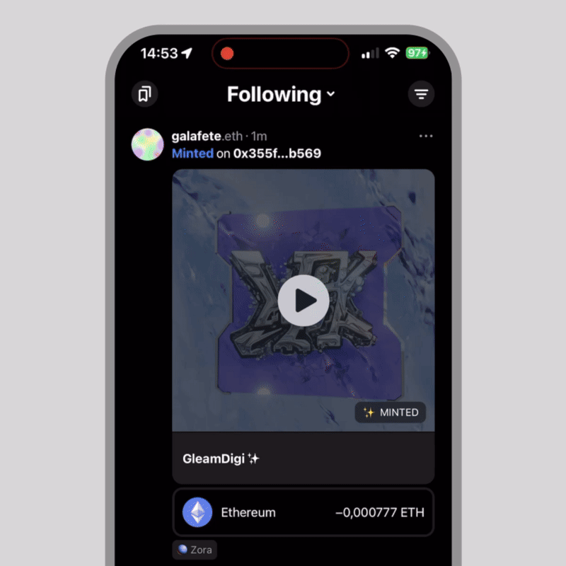 'For you' and 'Following'