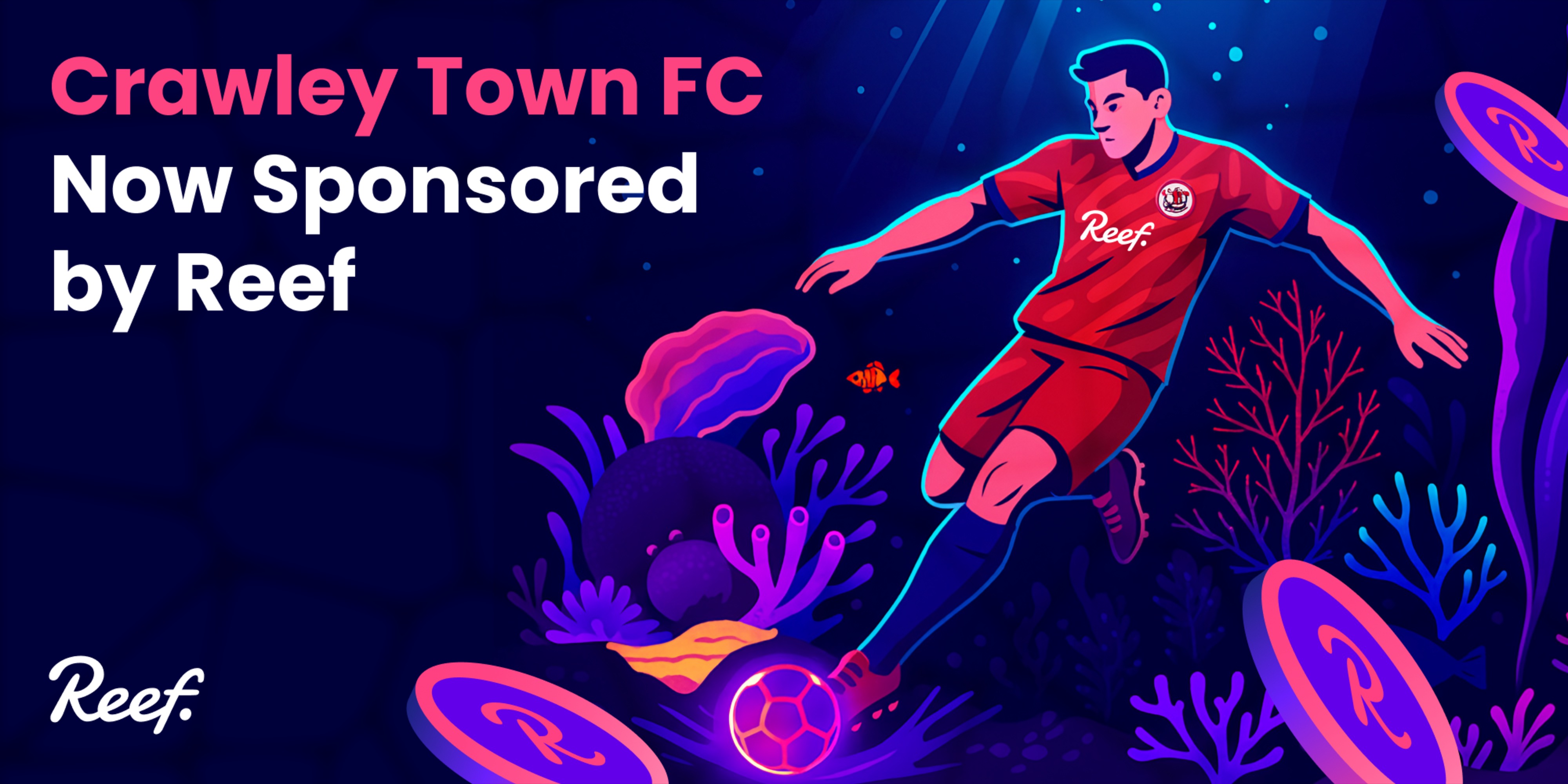 Reef Announces Multi-Year Principal Partnership with Crawley Town FC