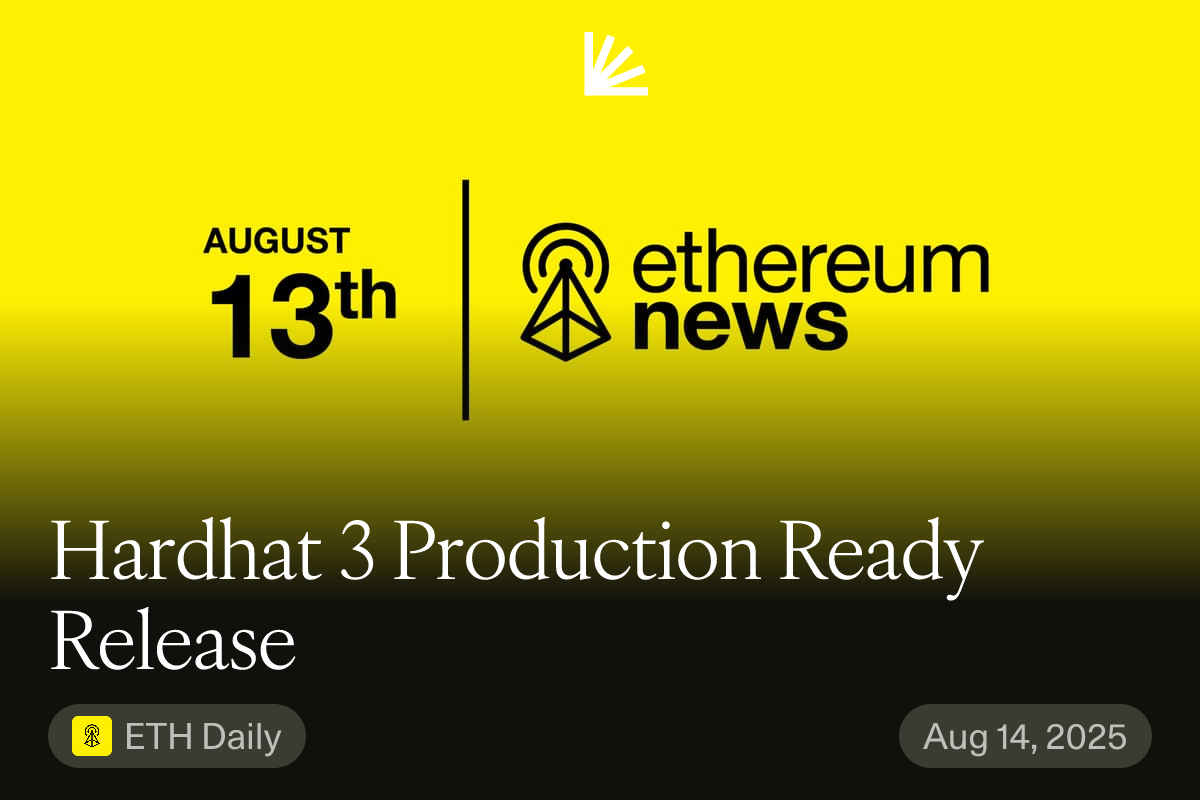 Hardhat 3 Production Ready Release