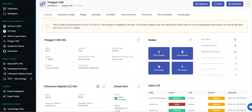 Zeeve and Shared Polygon CDK DevNet