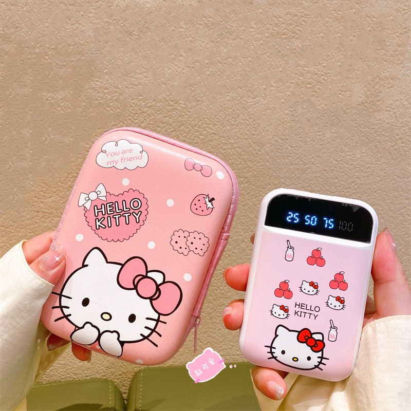 УМБ Powerbank портативна зарядка Hello Kitty 10000 mAh з чохлом Hello Kitty та в подарунковій упаковці Рожевий