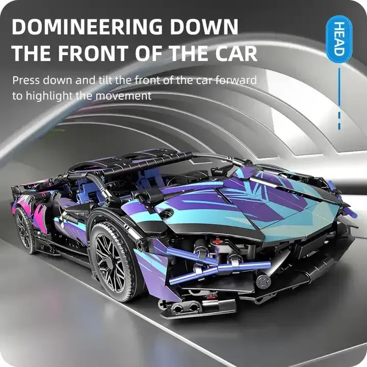 Конструктор машинка SuperCar Technol Model на 1314 деталей в стилі Кіберпанк