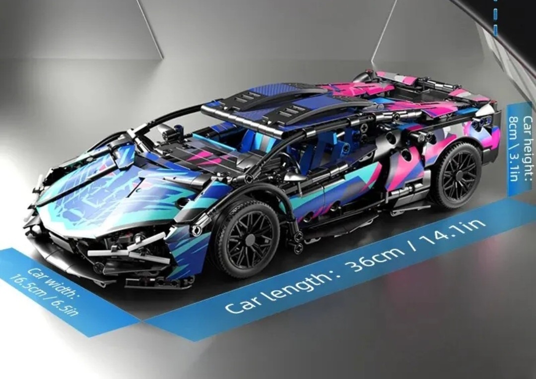 Конструктор машинка SuperCar Technol Model на 1314 деталей в стилі Кіберпанк