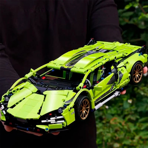 Конструктор машинка Lamborghini Technol Model 1:14 на 1254 деталі Зелений