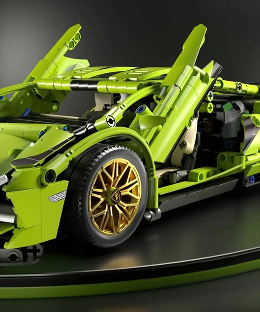 Конструктор машинка Lamborghini SuperCar Technol Model на 571 деталь в масштабі 1:14 Зелена