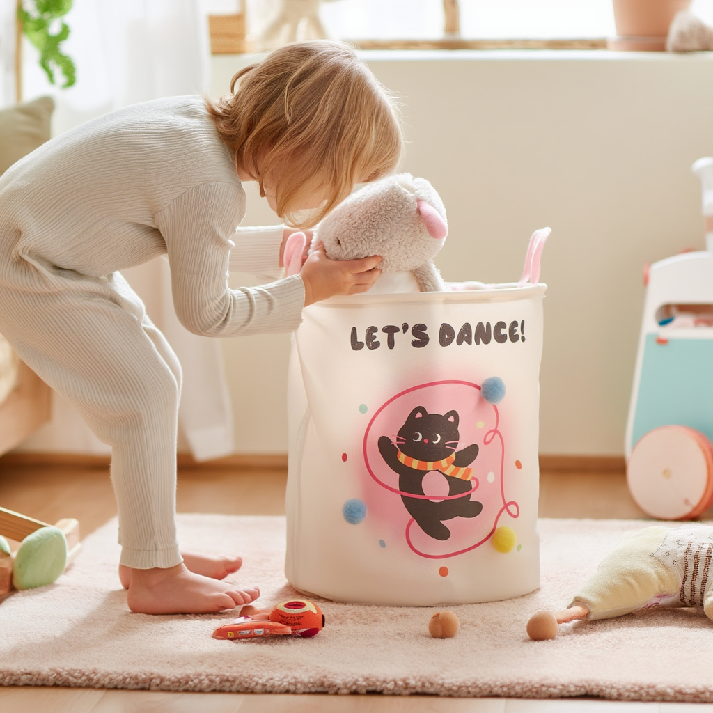 Кошик для іграшок, білизни, зберігання Let's Dance з підкладкою 50*40 см