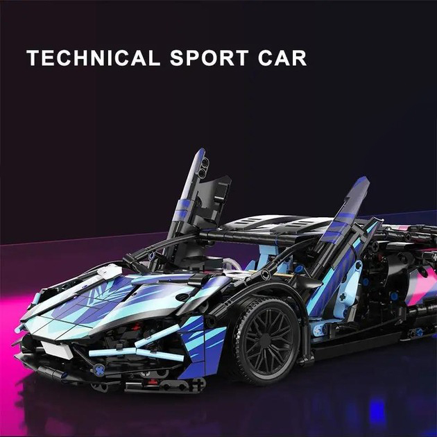 Конструктор машинка Cyberpunk Lambo на 571 деталь Technol Model в стилі Кіберпанк