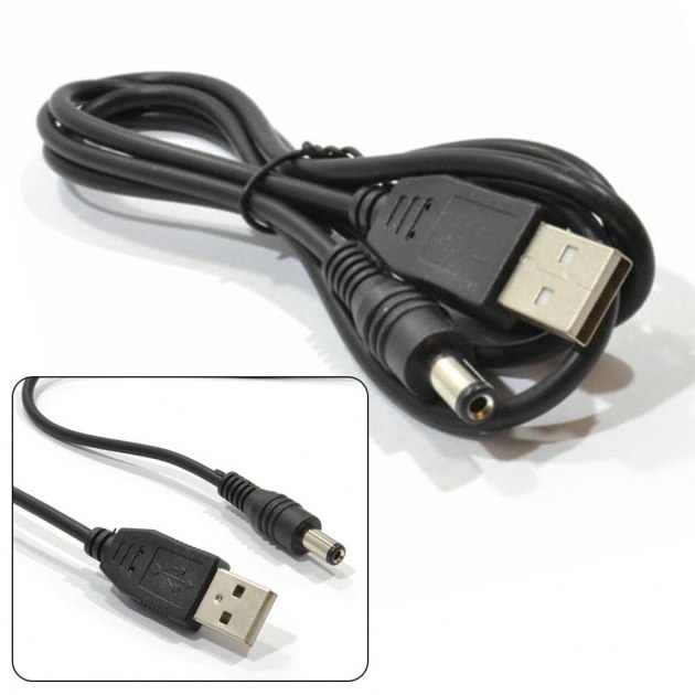 Кабель для роутера, модем USB перетворювач 5в-12в, 5.5*2.5 usb to DC 12v Чорний
