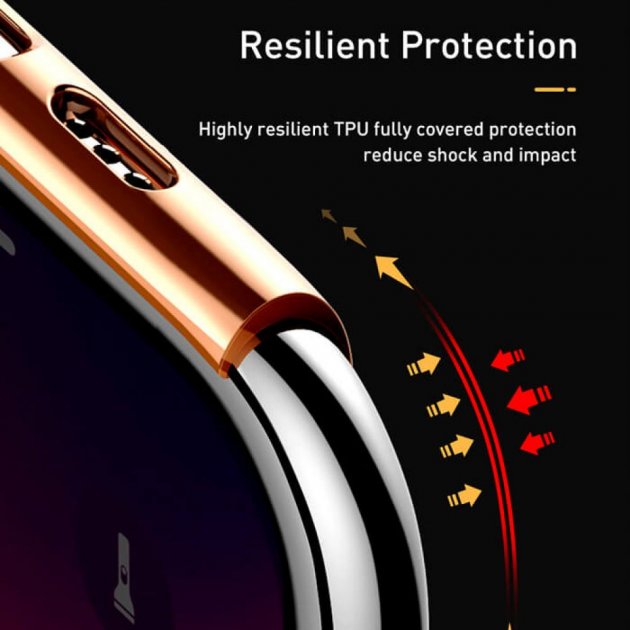 Силіконовий чохол накладка Baseus Shining Case для iPhone 11 Pro Max 6.5inch Золотистий