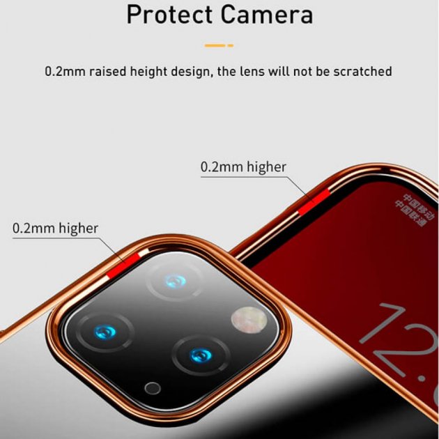 Силіконовий чохол накладка Baseus Shining Case для iPhone 11 Pro Max 6.5inch Золотистий
