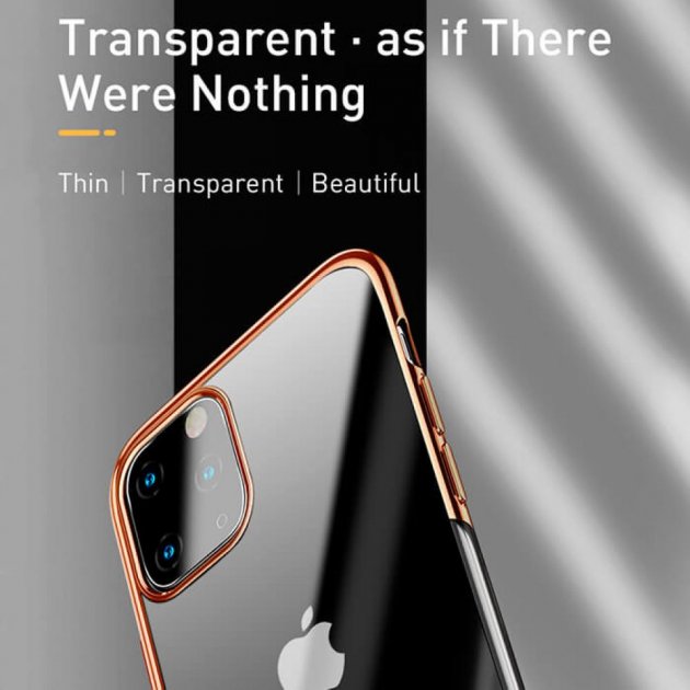 Силіконовий чохол накладка Baseus Shining Case для iPhone 11 Pro Max 6.5inch Золотистий