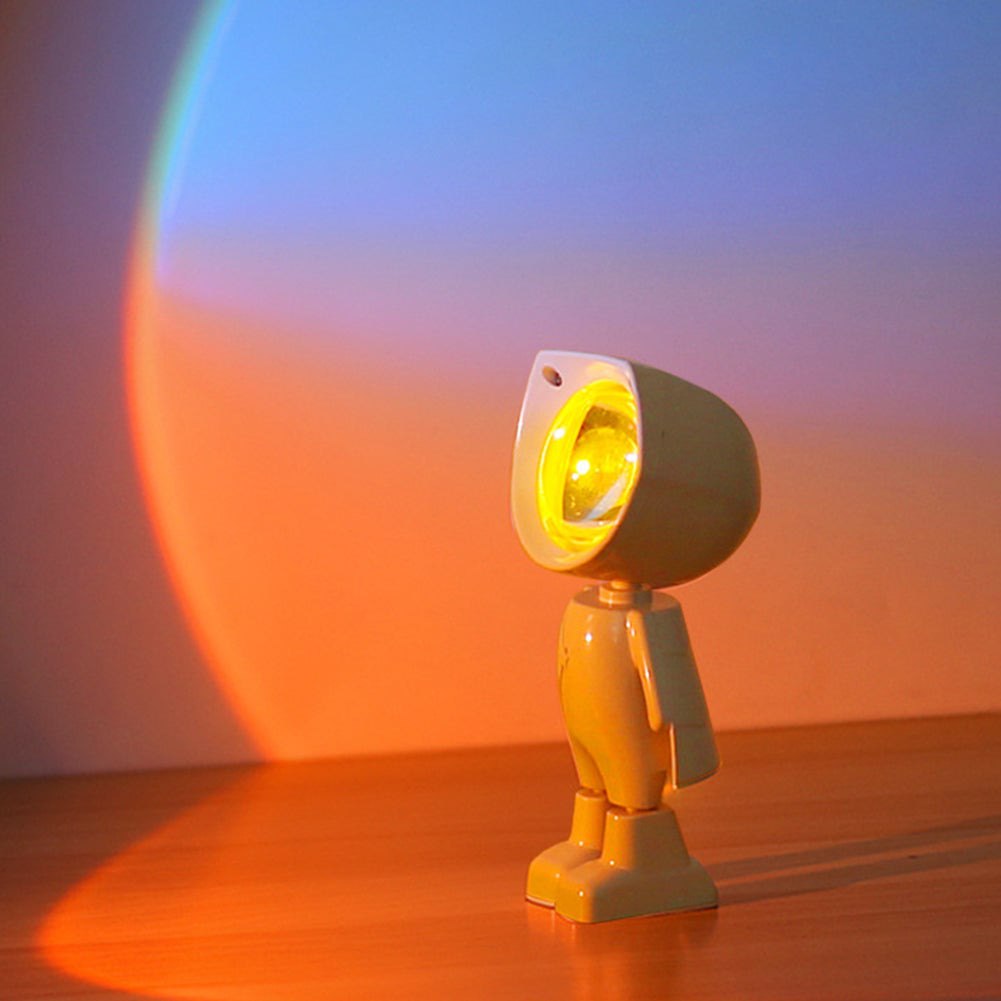 Астронавт нічник лампа захід сонця SunSet Lamp Імітація і проекція заходу і світанку 9 режимів Білий