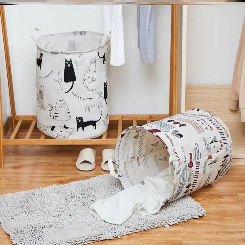 Кошик для іграшок, білизни, зберігання Світлий з котиками 50*40 см