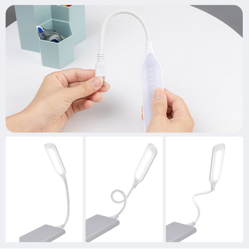 Гнучка USB LED лампа-ліхтарик 2.5W 32 см біла