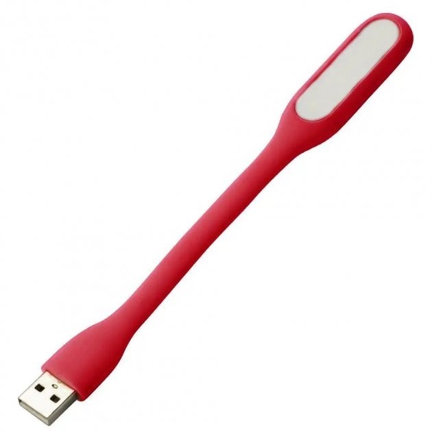 USB Гнучкий LED світильник лампа ліхтарик для ноутбука або Power Bank світлодіодний червоний