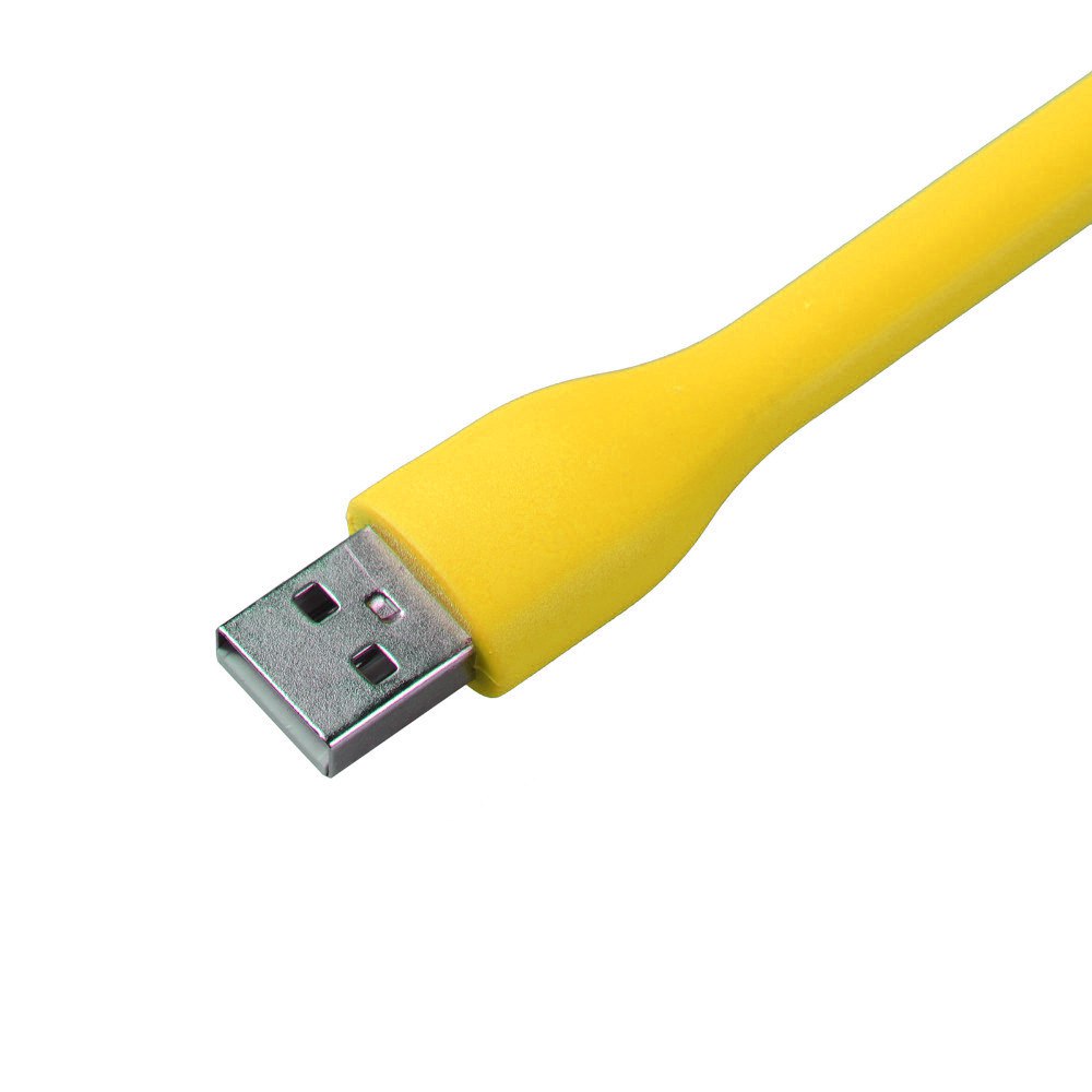 USB Гнучкий LED світильник лампа ліхтарик для ноутбука або Power Bank світлодіодний жовтий
