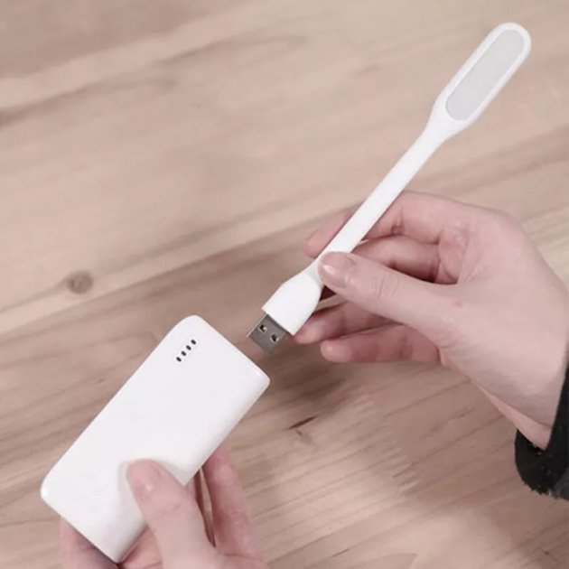 USB Гнучкий LED світильник лампа ліхтарик для ноутбука або Power Bank світлодіодний білий
