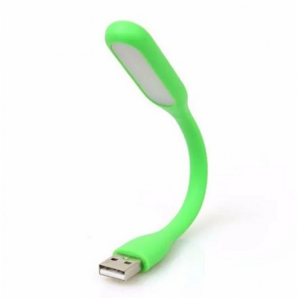 USB Гнучкий LED світильник лампа ліхтарик для ноутбука або Power Bank світлодіодний зелений