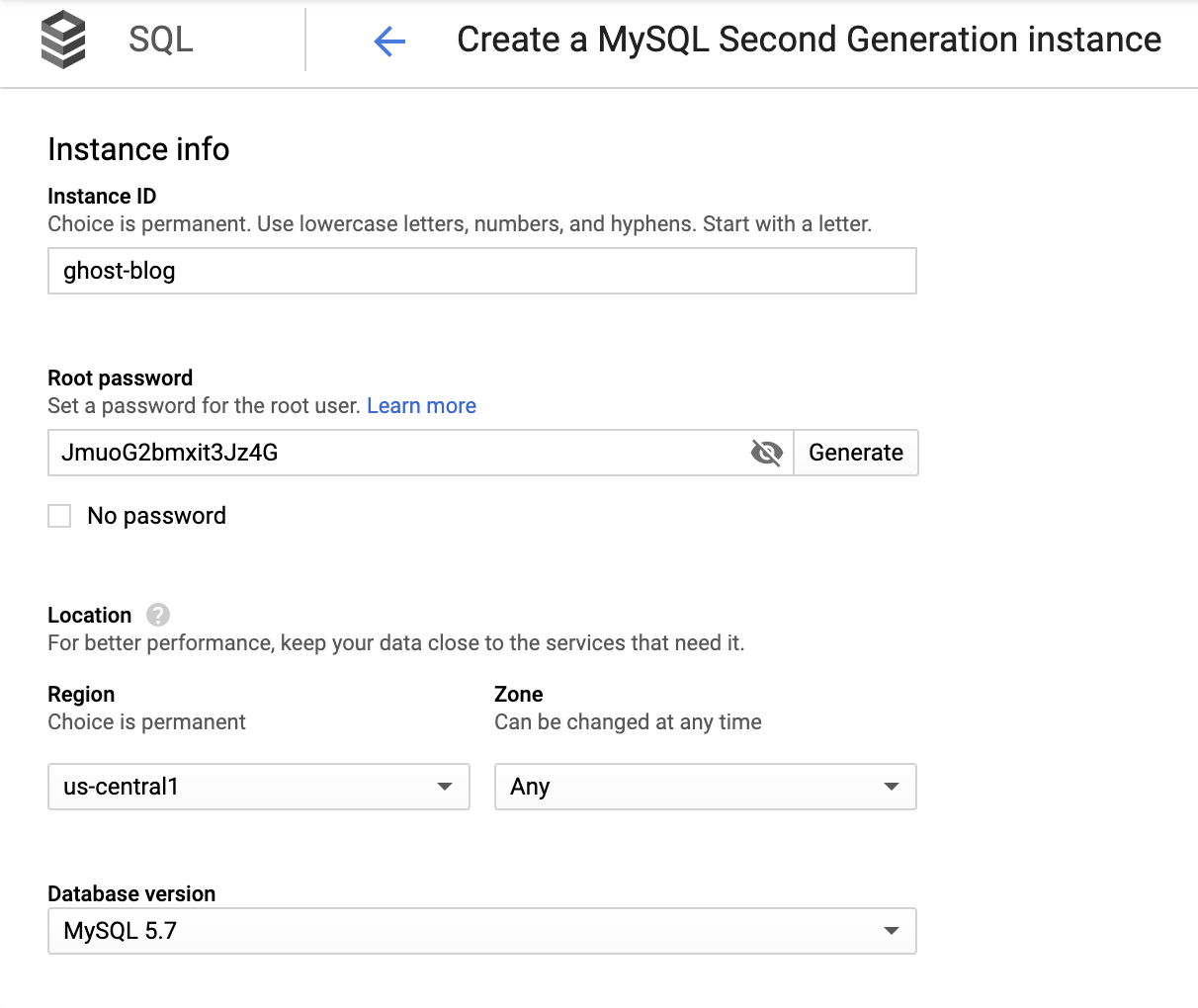 Cloud SQL Tutorial 1