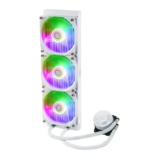 Cooler Master 360mm MasterLiquid 360L Core ARGB White Intel/AMD CPU Liquid Cooler 2