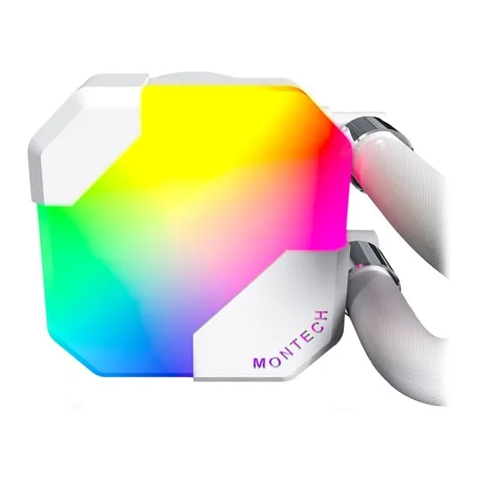 Montech HyperFlow ARGB 360 All In One 360mm White Intel/AMD CPU Water Cooler 3