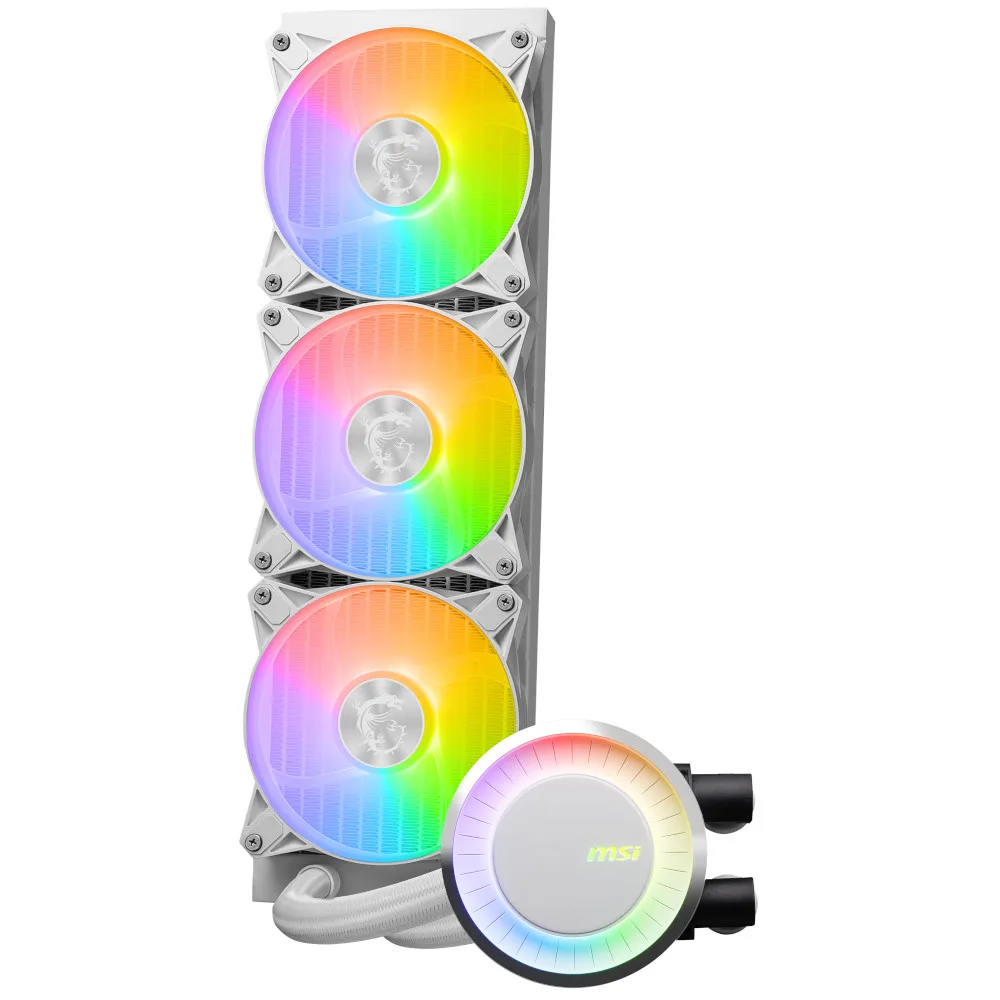 MSI MAG CORELIQUID E360 White ARGB Performance All In One CPU Cooler - 360mm 4