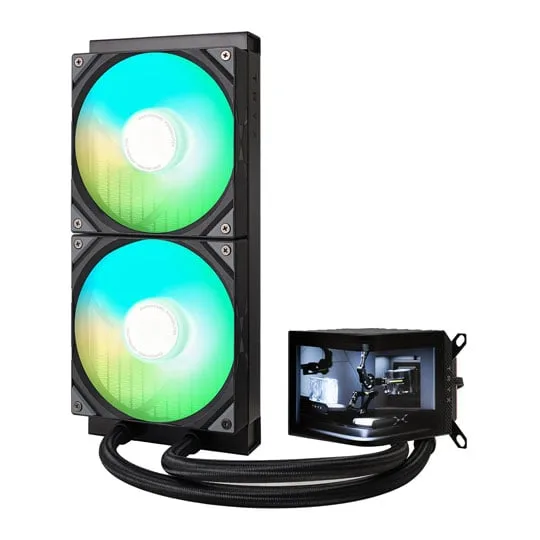 TRYX PANORAMA ARGB 280mm Black AIO CPU Liquid Cooler Intel AMD 3