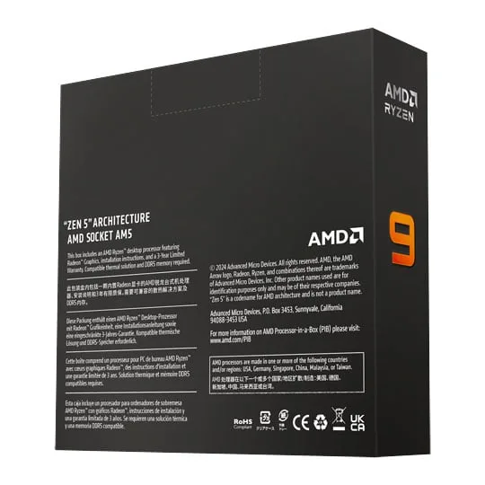 AMD Ryzen 9 9900X 12 Core AM5 CPU/Processor 3