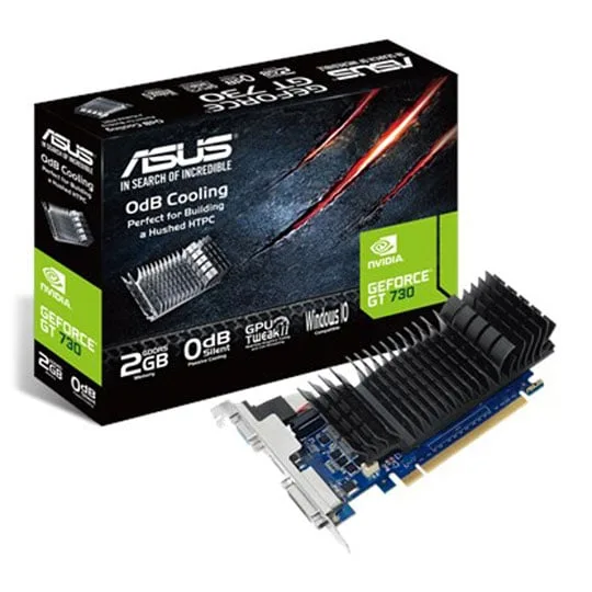 ASUS NVIDIA GeForce GT 730 2GB GDDR5 SILENT Passive Graphics Card