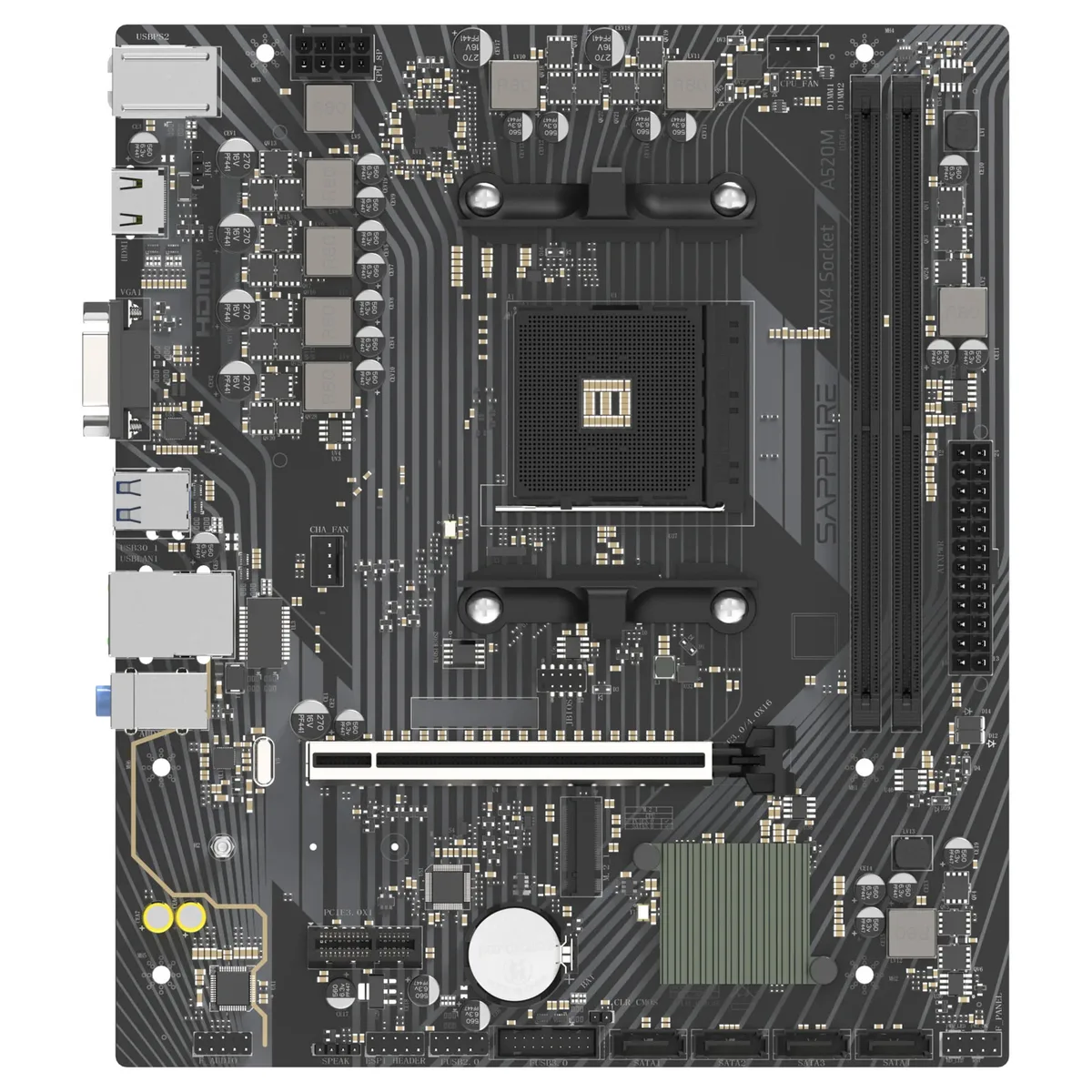Sapphire A520M-E (Socket AM4) DDR4 Micro-ATX Motherboard 3