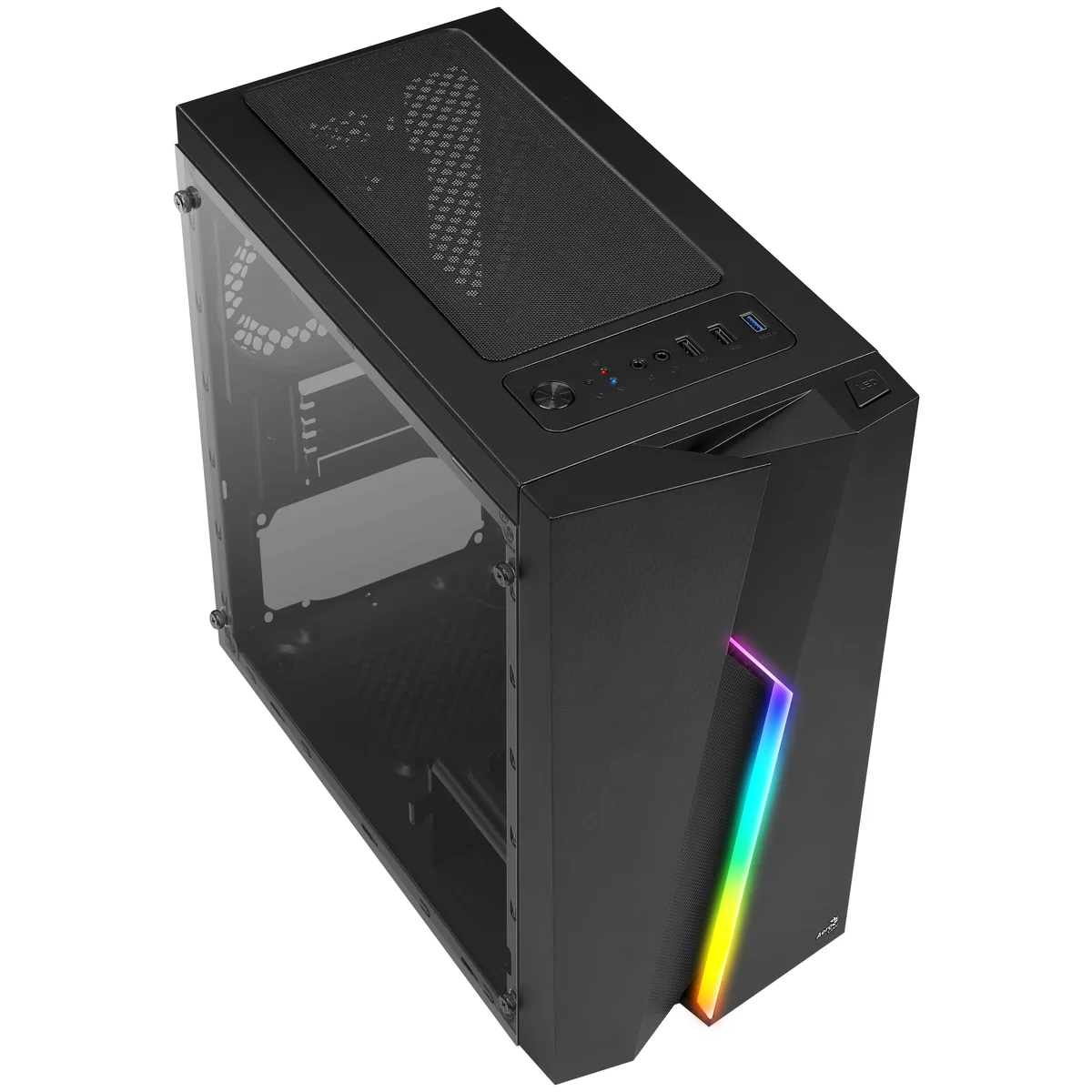 Aerocool Bolt Mini TG Micro-ATX case - black 2