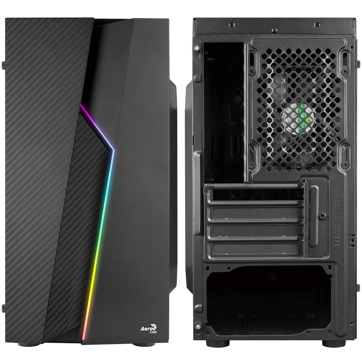 Aerocool Bolt Mini TG Micro-ATX case - black 3