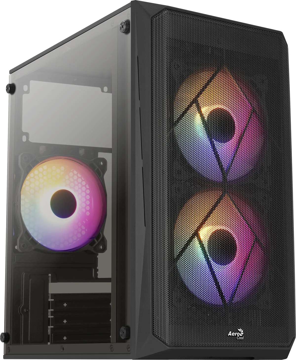 Aerocool CS-107 v2 FRGB Mini Tower Case - Black