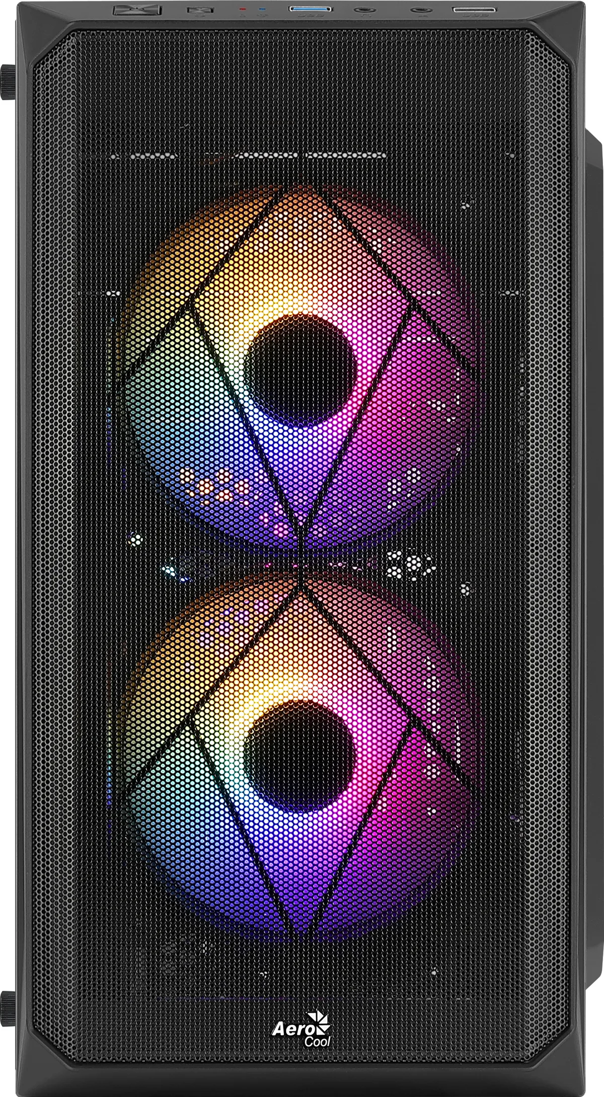 Aerocool CS-107 v2 FRGB Mini Tower Case - Black 4