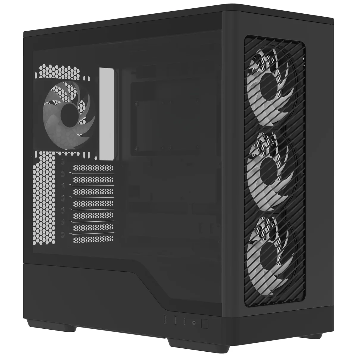 Aerocool D520A Mid Tower Case - Black 2