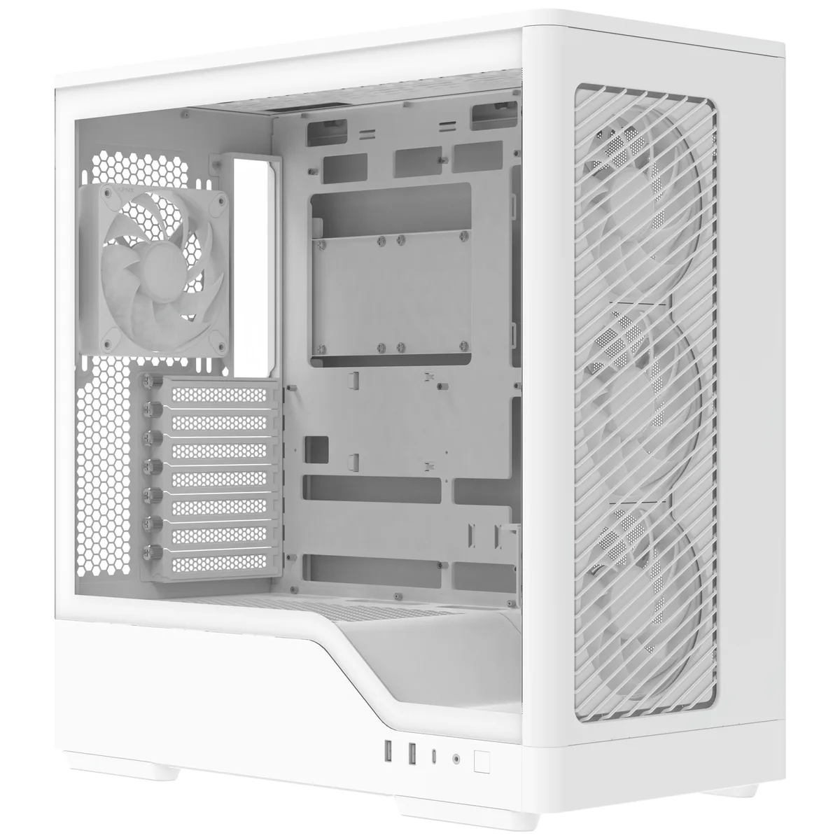 Aerocool D520A Mid Tower Case - White 2