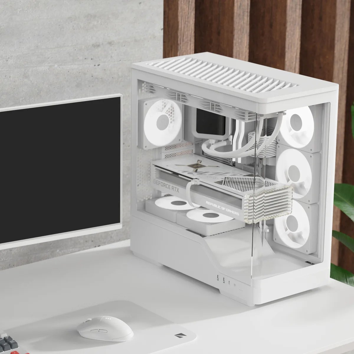 Aerocool P500A Mid Tower Case - White 3