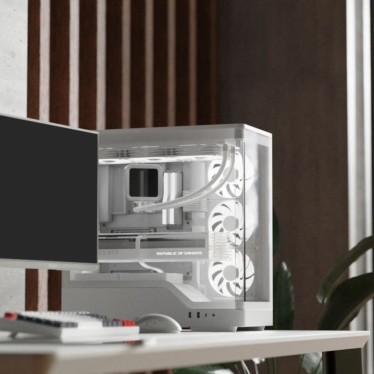 Aerocool P500A Mid Tower Case - White 4