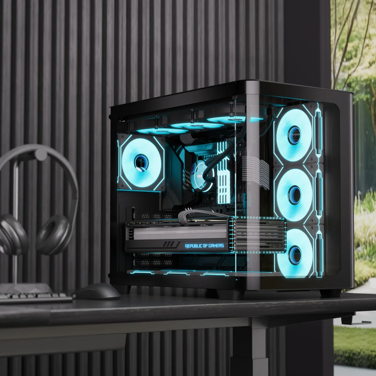 Aerocool P500C Mid Tower Case - Black 8