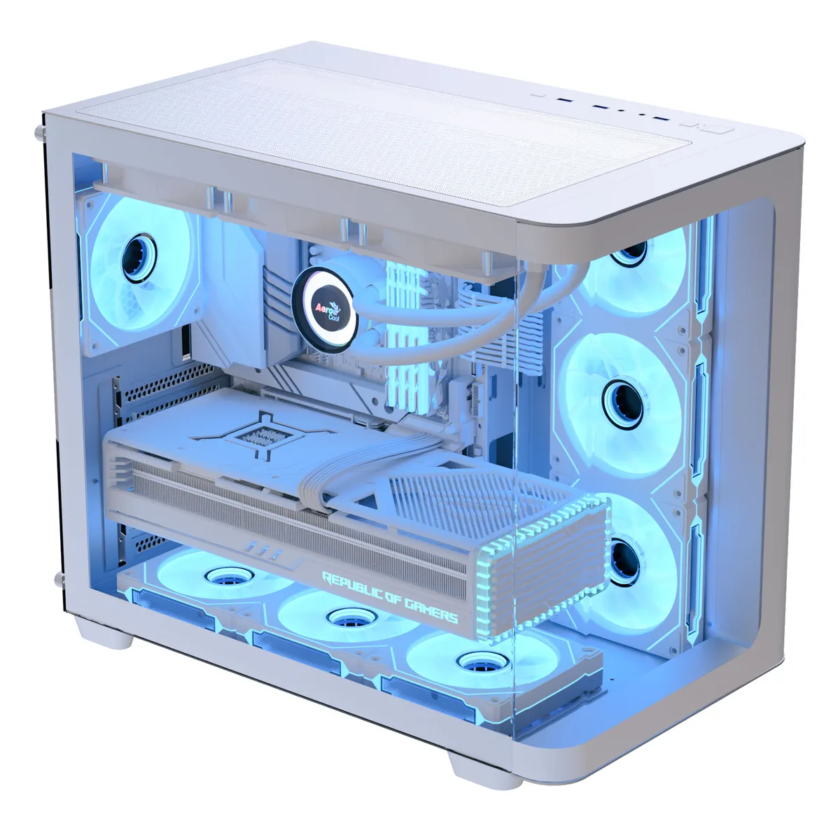 Aerocool P500C Mid Tower Case - White 2