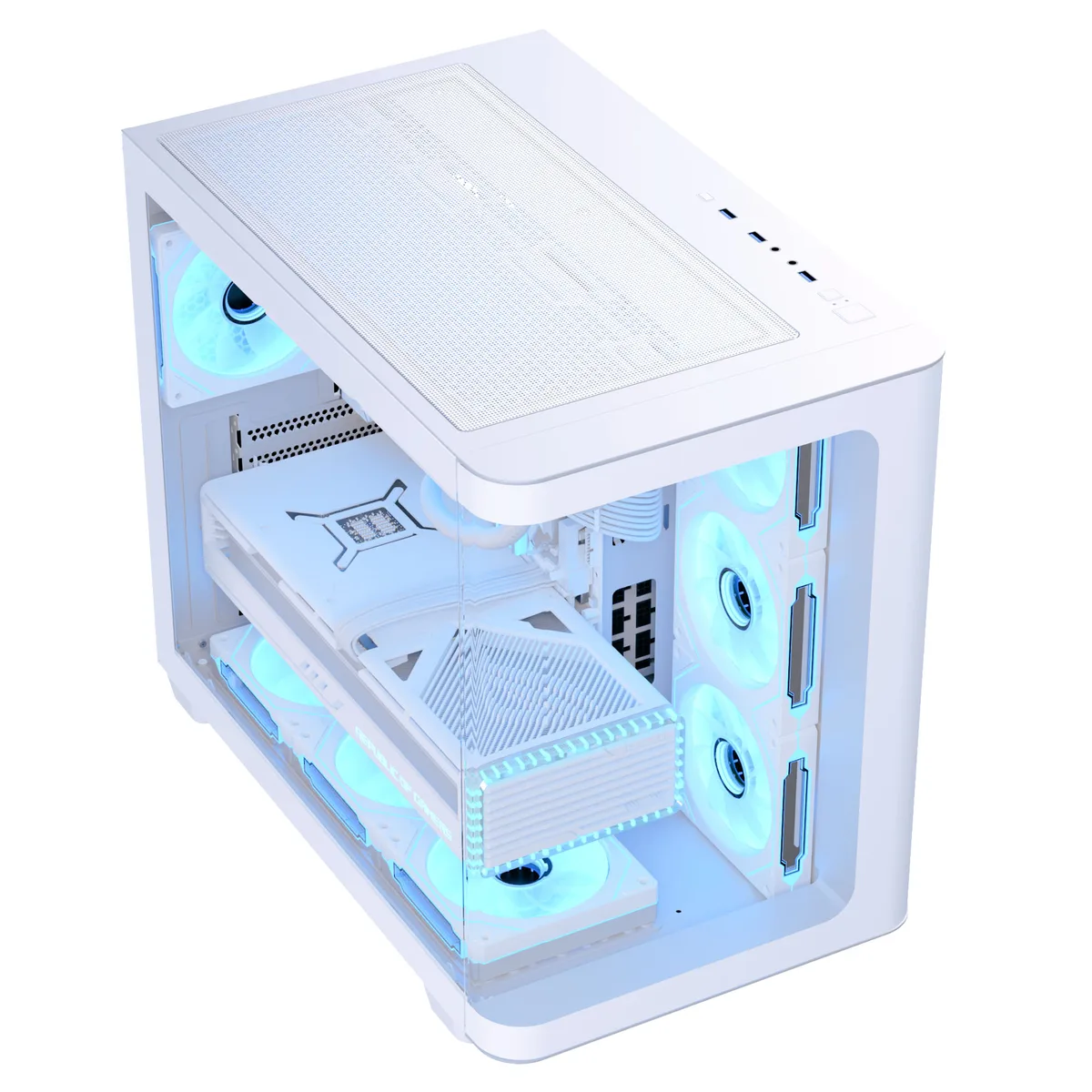 Aerocool P500C Mid Tower Case - White 3